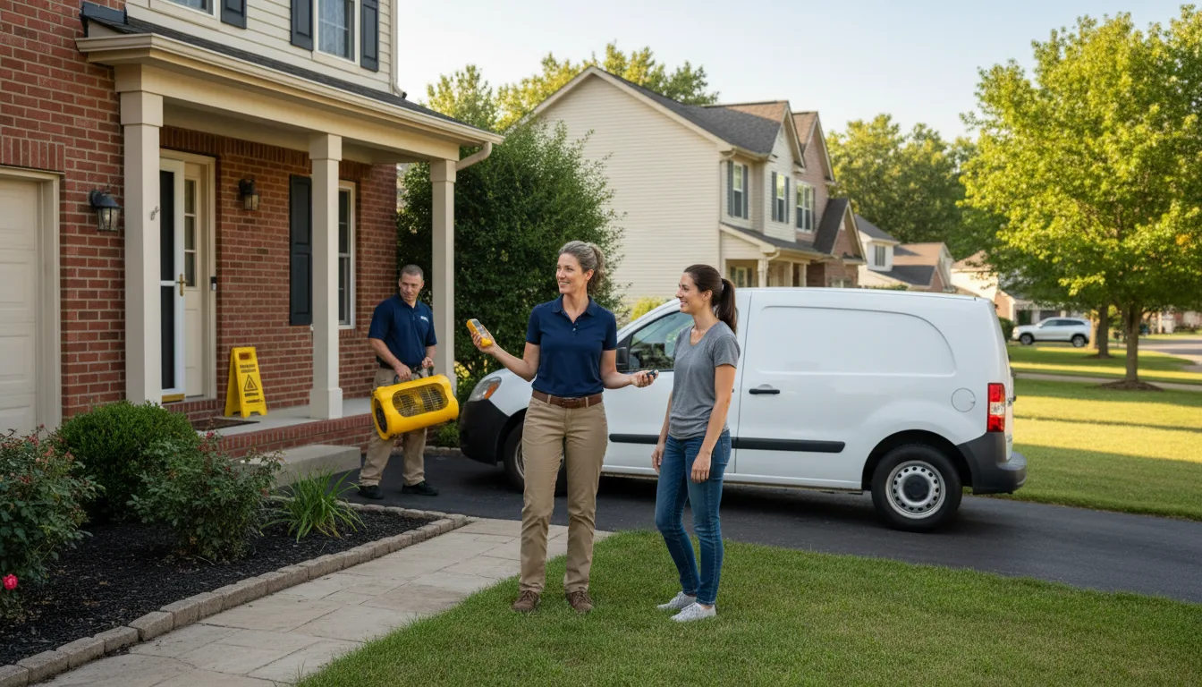 Residential water damage restoration in Monaca, PA